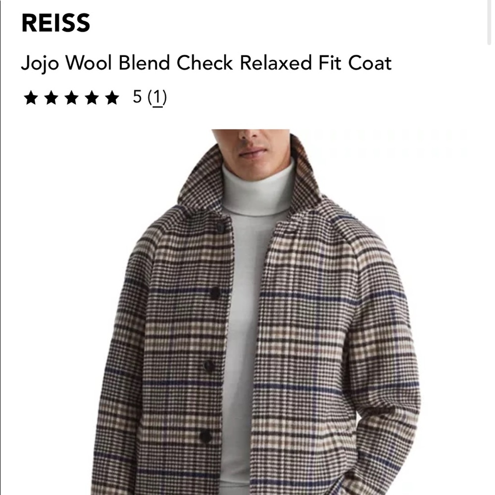 Reiss Jojo Wool Blend Relaxed Fit Coat - Picture 6 of 8